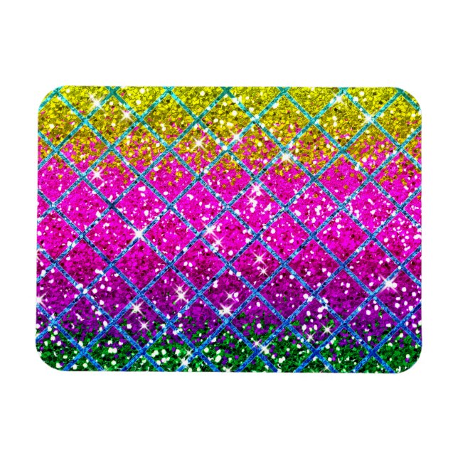 Magnet Flexible Parties scintillant pourpre Snakeskin (Horizontal)