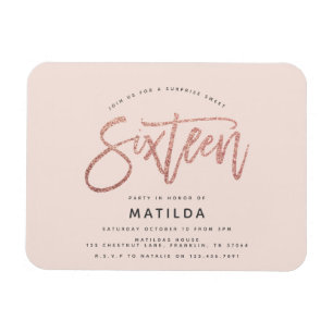 Magnet Flexible Parties scintillant rose en or girly surprise douc