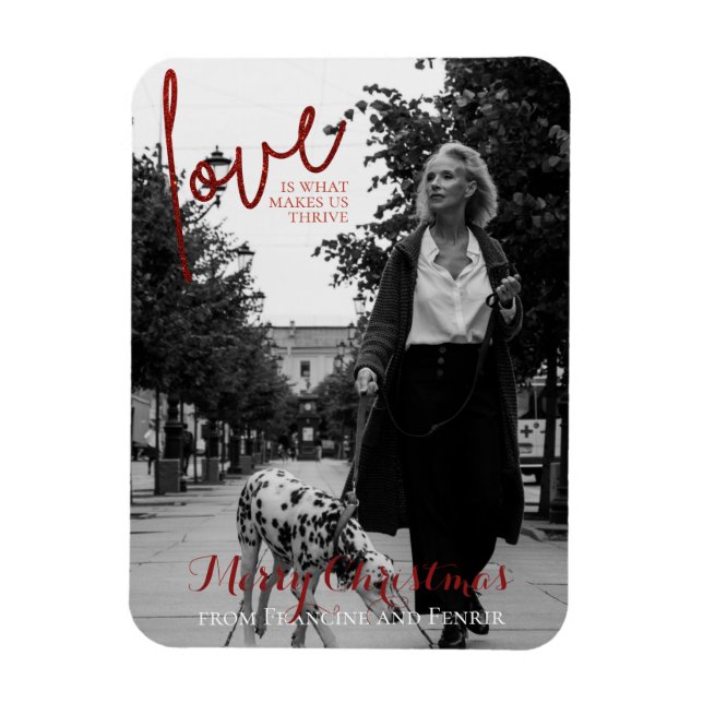 Magnet Flexible Parties scintillant rouge Script élégante photo ca (Vertical)