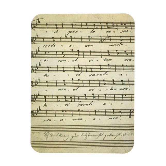 Magnet Flexible Partition musicale vintage, partition musicale ant (Vertical)