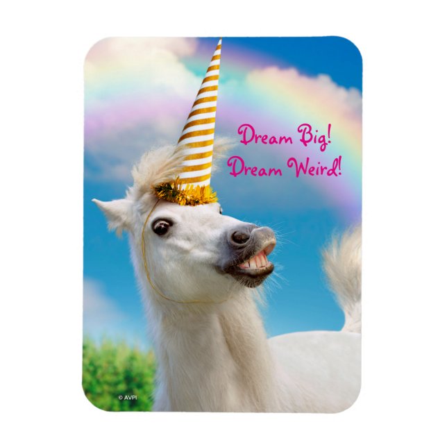 Magnet Flexible Party Unicorn Horse And Rainbow (Vertical)