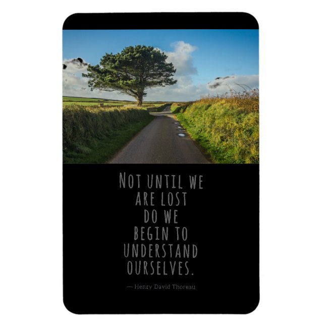 Magnet Flexible Pas avant que nous soyons perdus Thoreau en noir (Vertical)