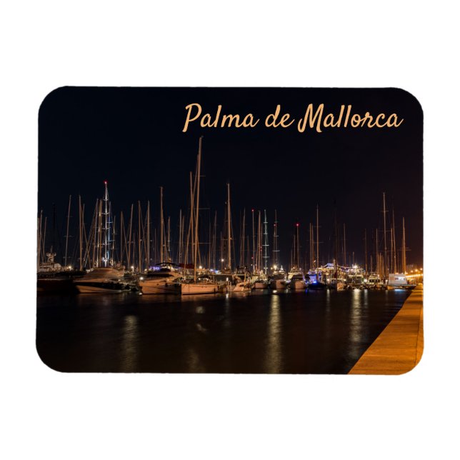 Magnet Flexible Paseo maritimo at night - Palma de Mallorca (Horizontal)