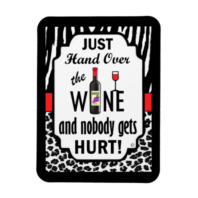 Magnet Flexible Passe-moi le vin ! (Vertical)