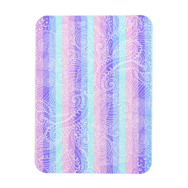 Magnet Flexible Pastel Candy | Motif d'Imaginaire doux rayé (Vertical)