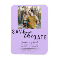 Pastel Lavande Photo de Faire-Part de Mariage Date