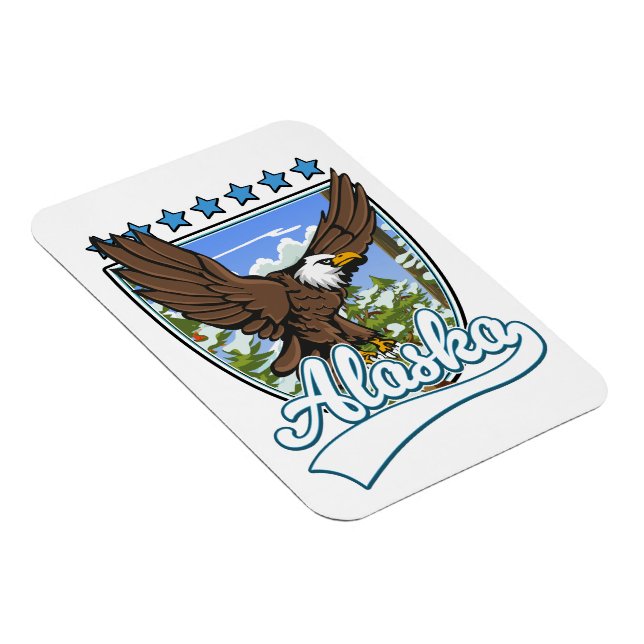 Magnet Flexible Patch de voyage en Alaska (Côté Droit)