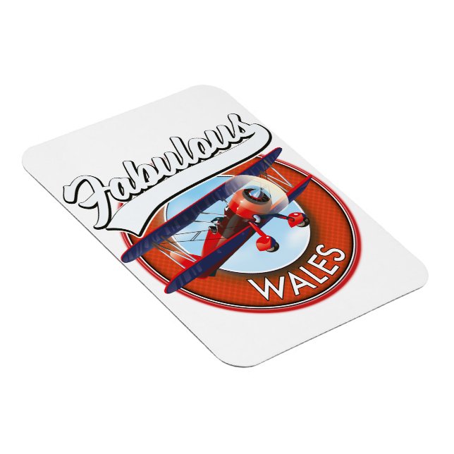 Magnet Flexible Patch de voyage style rétro Fabulous Wales (Côté Droit)