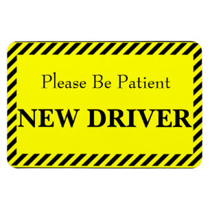 Magnet Flexible Patience Nouveau Pilote (Pour votre voiture)