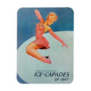 Magnet Flexible Patinage artistique vintage Capades de glace