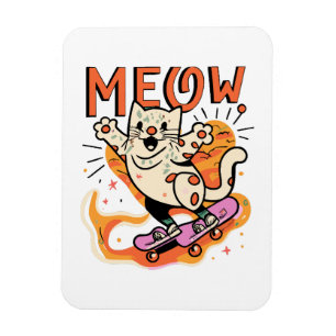 Magnet Flexible Patinage de chat miaou