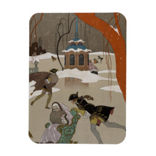 Magnet Flexible Patinage de glace sur le lac congelé