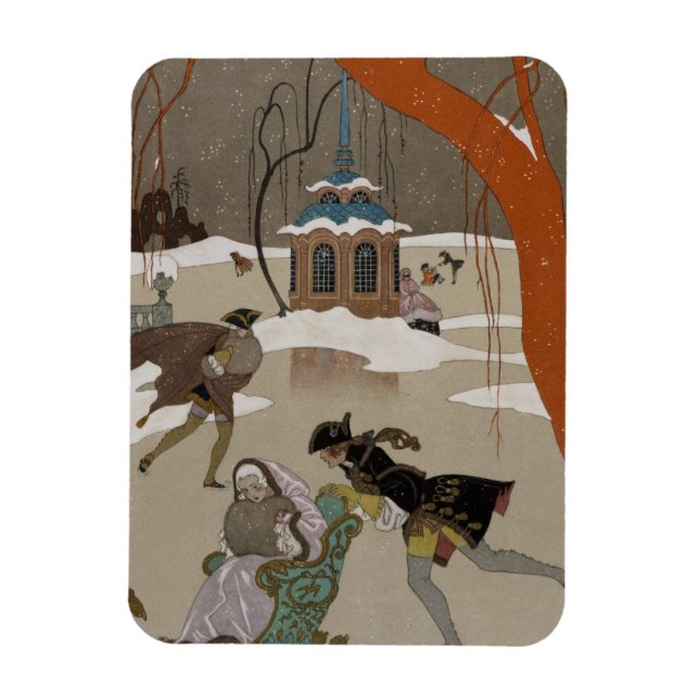Magnet Flexible Patinage sur glace sur le lac gelé (Vertical)