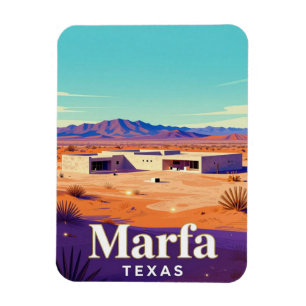 Magnet Flexible Patrimoine moderniste du désert de Marfa Texas 🌵