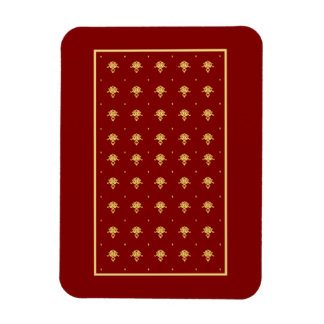 Magnet Flexible Patters de Luxury Red and Gold Vintage Damas