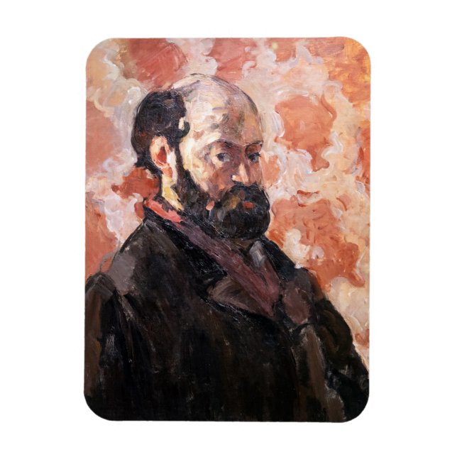 Magnet Flexible Paul Cezanne - Autoportrait avec arrière - plan ro (Vertical)