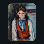 Magnet Flexible Paul Cezanne - Garçon dans la veste rouge<br><div class="desc">Garcon au gilet rouge - Paul Cezanne,  Huile sur toile,  1888-1890</div>