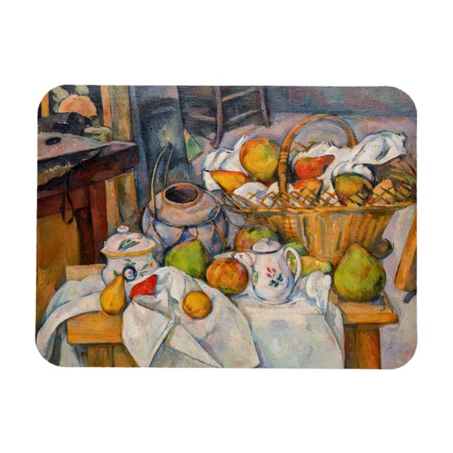 Magnet Flexible Paul Cezanne - La vie morte avec panier (Horizontal)