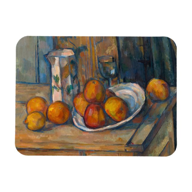 Magnet Flexible Paul Cezanne - Vie morte avec Jug de Lait et Fruit (Horizontal)