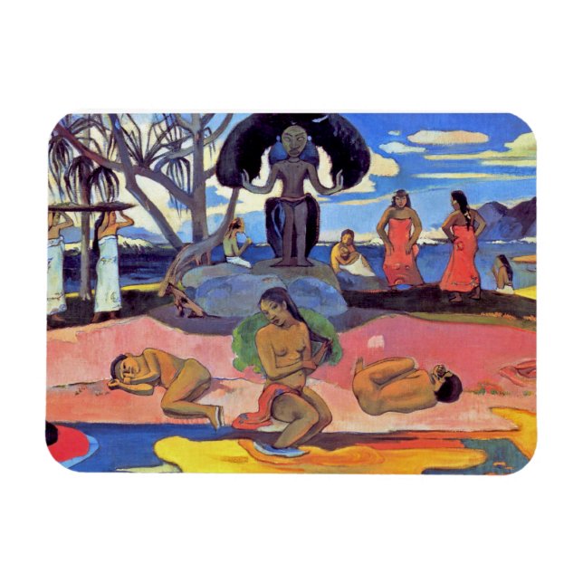 Magnet Flexible Paul Gauguin - Jour des Dieux - Peinture des Beaux (Horizontal)
