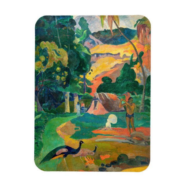 Magnet Flexible Paul Gauguin - Paysage avec Peacocks / Matamoe (Vertical)