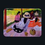 Magnet Flexible Paul Gauguin | the Siesta, 1891-2 (oil on canvas)<br><div class="desc">Image : 83580 La Siesta,  1891-2 (huile sur toile). Gauguin,  Paul (1848-1903). Collection privée,  Peter Willi. Art,  Art.</div>