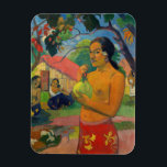 Magnet Flexible Paul Gauguin - Une femme tenant un fruit<br><div class="desc">Femme tenant un fruit / Où vas-tu ? / Eu Haere Ia Oe - Paul Gauguin,  Huile sur toile,  1893</div>