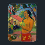 Magnet Flexible Paul Gauguin - Une femme tenant un fruit<br><div class="desc">Femme tenant un fruit / Où vas-tu ? / Eu Haere Ia Oe - Paul Gauguin,  Huile sur toile,  1893</div>