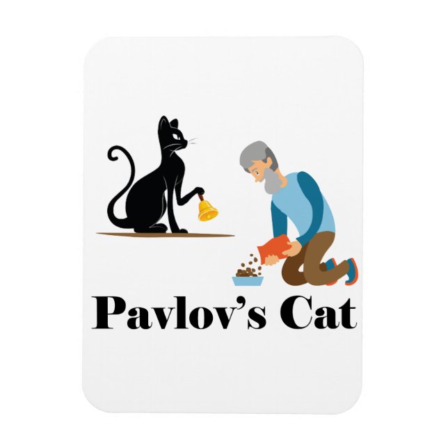 Magnet Flexible Pavlov's Cat Funny Psychology (Vertical)