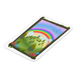 Magnet Flexible Paysage arc-en-ciel heureux