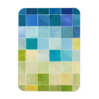 Paysage avec des Carrés multicolores