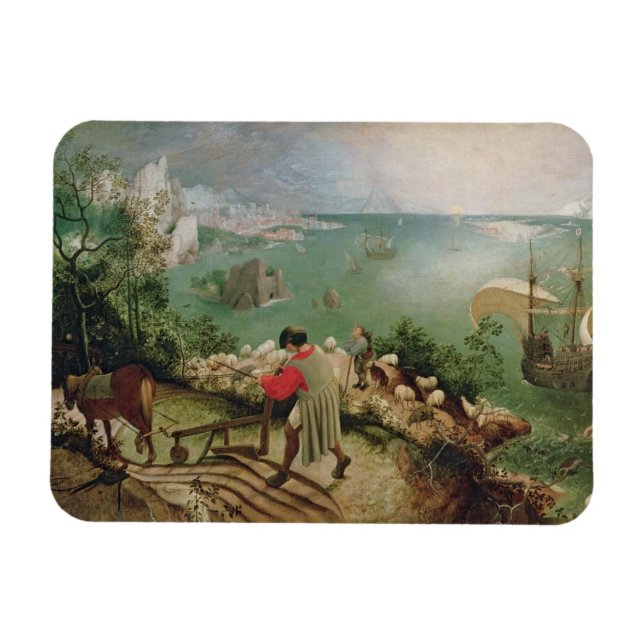 Magnet Flexible Paysage avec la chute d'Icarus, c.1555 (Horizontal)