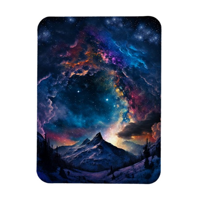 Magnet Flexible Paysage cosmique des montagnes (Vertical)