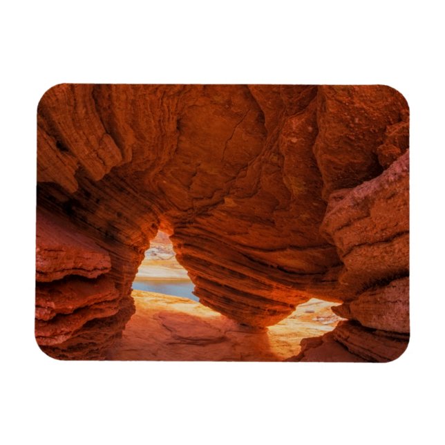 Magnet Flexible Paysage de grotte de grès érodé (Horizontal)