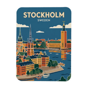 Magnet Flexible Paysage de Stockholm en Suède