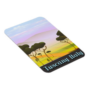 Magnet Flexible Paysage de voyage en Toscane Italie.