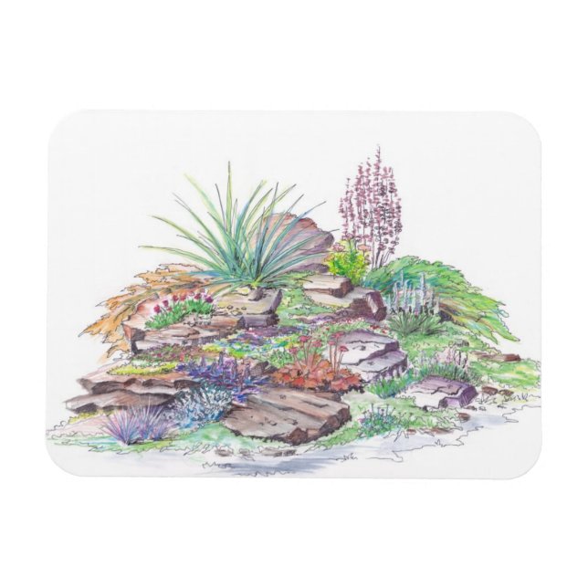 Magnet Flexible Paysage des jardins alpins (Horizontal)