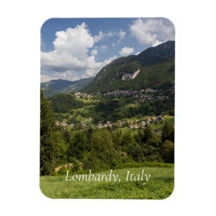 Magnet Flexible Paysage des montagnes de Lombardie, Italie