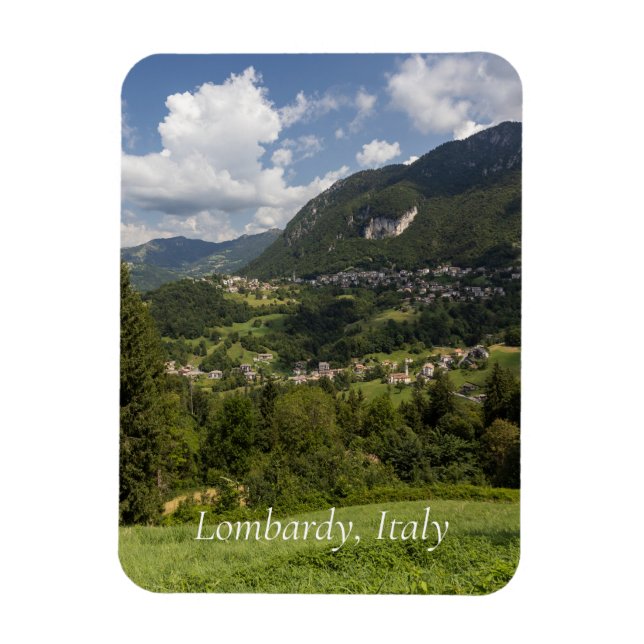 Magnet Flexible Paysage des montagnes de Lombardie, Italie (Vertical)