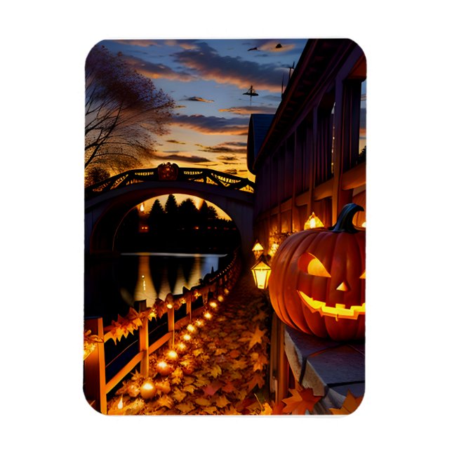 Magnet Flexible Paysage d'Halloween quatre (Vertical)