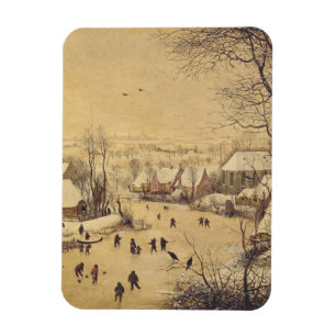 Magnet Flexible Paysage d'hiver avec piège à oiseaux par Pieter Br