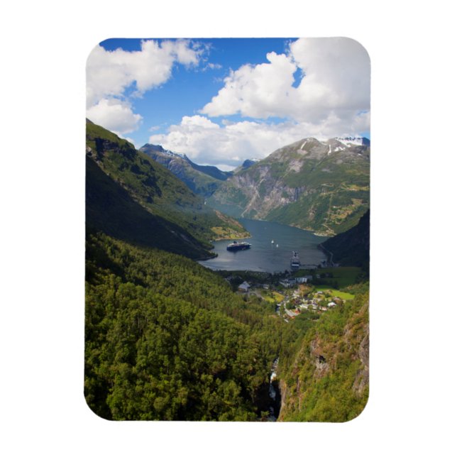 Magnet Flexible Paysage du fjord de Geiranger, Norvège (Vertical)