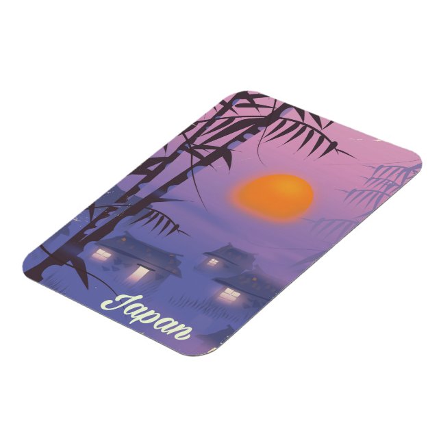 Magnet Flexible Paysage japonais soleil couchant (Côté Gauche)