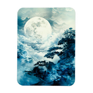 Magnet Flexible Paysage mystique de montagne au clair de lune