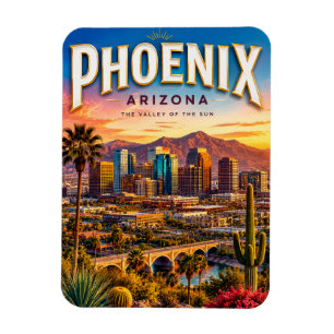 Magnet Flexible Paysage panoramique du désert de Phoenix Arizona