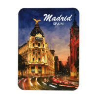 Paysage urbain aquarelle personnalisé de Madrid Es