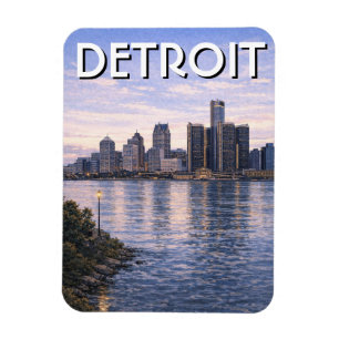 Magnet Flexible Paysage urbain de Détroit dans le Michigan pour le