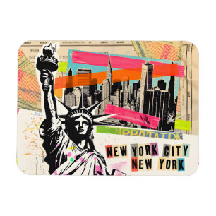 Magnet Flexible Paysage urbain de New York Magazine de voyage Coll