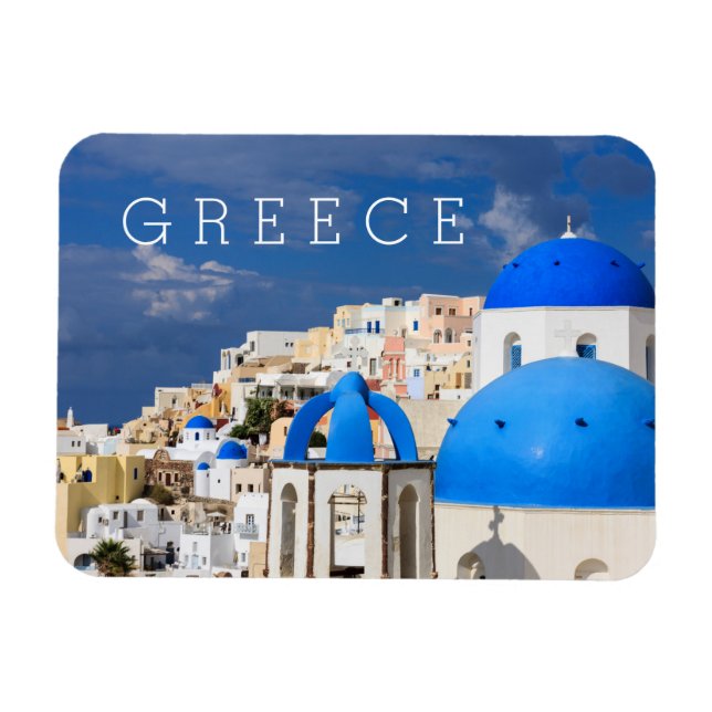 Magnet Flexible Paysage urbain de Santorin, Grèce (Horizontal)