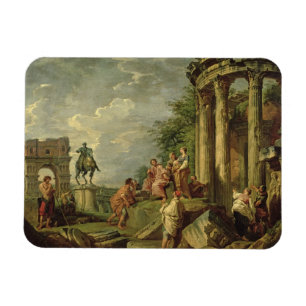 Magnet Flexible Paysans parmi les ruines romaines, 1743 (huile sur